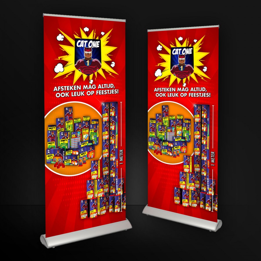 CatOne roll-up banner