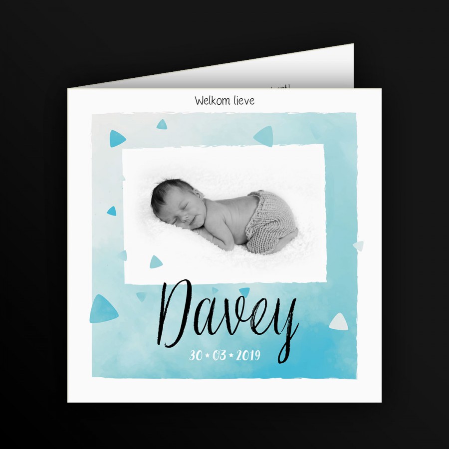 Geboortekaartje Davy